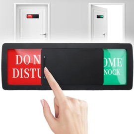 SYXL Black Sliding Magnetic Sticker Identification Plate, Welcome Sign for Home, Magnet Waterproof Privacy Sign Bedroom Door Signs for Study Conference Offices Supplies 17.8 * 5 * 0.5 cm