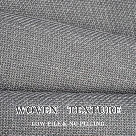 AevitasX Bathroom Rugs Non Slip Bath Mat with Rubber-Backing Braided Absorbent Machine Washable Quick Dry Ultra Thin Bathroom Rugs Fit Under Door, 17" x 24" Grey Toilet Rug