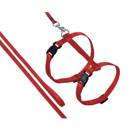 Flamingo Cat Harness with leash Ziggi Red 22-36cm 27-46cm 110cm 10mm