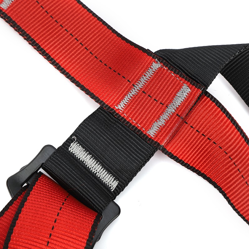 Black Red Polyester Children Full Body Climbing Harness Outdoor Protection