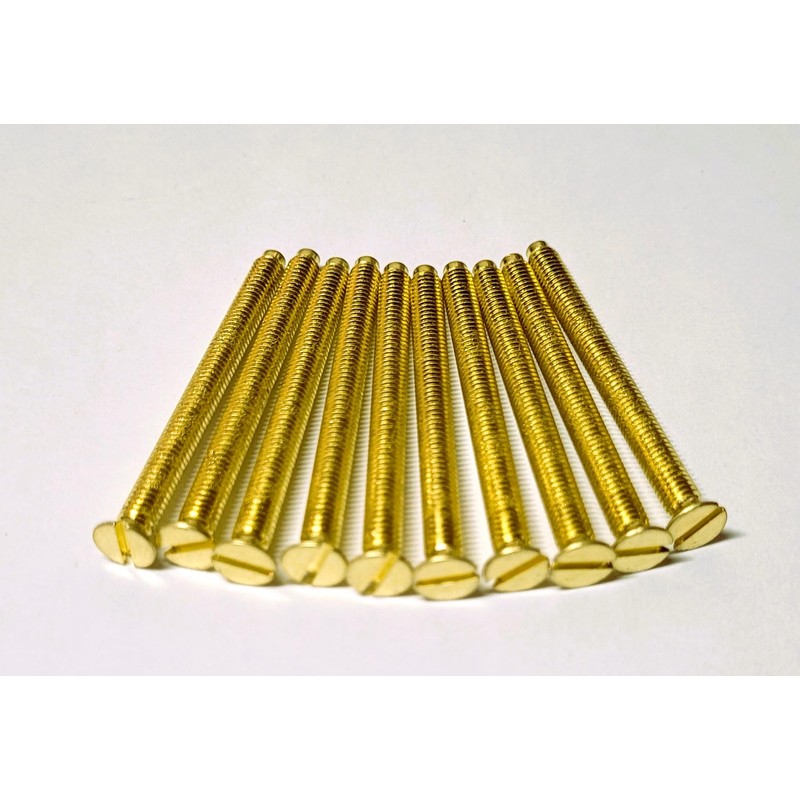 Pack of 10 Brass Electrical Screws 40mm X 3.50mm Brass(Gold)