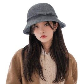 Felt Hat Women's Winter Hat Warm Fishing Hat Bow Winter Hat Soft Wool Hat Wool Felt Fedora Hat Elegant Women's Hat Plain Peaked Cap Felt Pot Hat Hiking Bell Hat Winter Felt Hat Outdoor