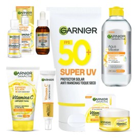 Kit Garnier Express Aclara Super Uv Toque Seco 7 Productos