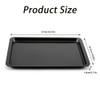 2 Pcs Black Carbon Steel Baking Trays, Large Rectangular Baking