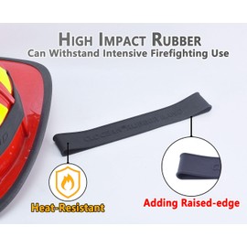 Firefighter Helmet Band 2 Pack, Strengthened Rubber Fire Helmet Strap for Holding Firefighting Tools, Flexible and Sturdy to Fit for Various Styles of Fire Helmets or Hard Hats, Black