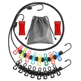 Retractable Portable Clothesline for Travel,2 Packs of Portable Clothesline with 8 clothespins,2 Packs of Disposable Compressed Towels,Suitable for Indoor Clothesline, Outdoor Camping Accessories