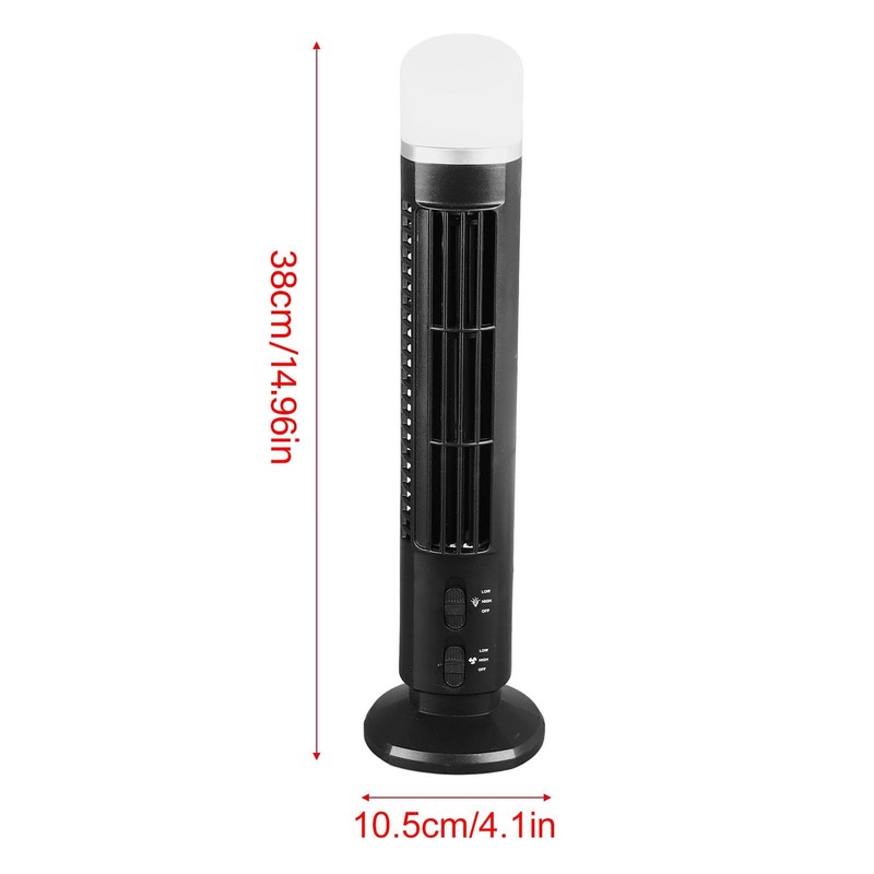 Desk Fan, Quiet Tower Bladeless Fan Anti Slip Pad 90