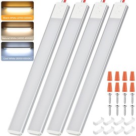 12v Led Light Strip, 3Color Dimmable 10.5w 1500LM 12 Volt Led Strip Lights 12v Fixtures for RV Interior, 12v Led Ceiling Light Bar for Enclosed Cargo Trailer, RV, Van, Truck, Lorry Camper/4PCS