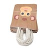 25Pcs Kraft Paper Gift Bag Animal Pattern Multipurpose Kraft Bag
