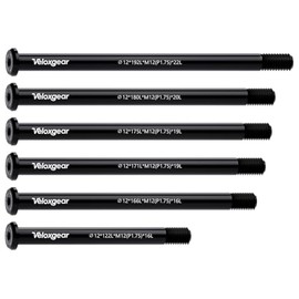 12mm Hub Thru Axle for Bike Suspension and Wheel M12 Thread Diameter x 1.75mm Thread Pitch Aluminum Alloy Material, Compatible with 6 Lengths:122/166/171/175/180/192mmL