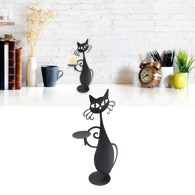 Home Decor Candlestick Durable Cat Candle Holder Decorative Candlestick Holder