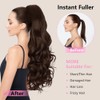 XFSRG Ponytail Extension, 60 cm, Long, Wavy Curly Hair Extension,