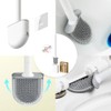 Kucucyle Mini RV Silicone Toilet Brush with TPR Bristles &