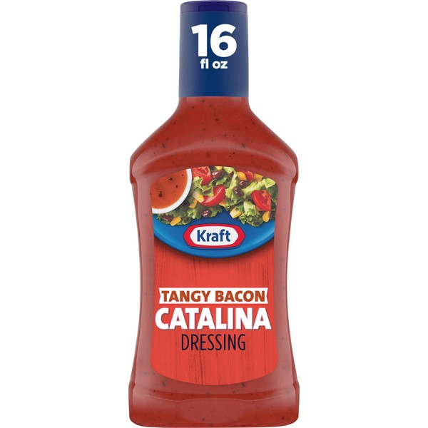 Kraft Tangy Catalina with Bacon Dressing (16 fl oz Bottles, Pack of 6)
