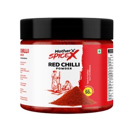 Mother's SpiceX Red Chilli Powder – Pure & Aromatic | Premium Quality | No Additives | Available in 50g, 100g, 200g, 425g (50g)