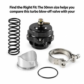 Universal 50mm Turbo Blow-Off Valve for Turbocharged Engines – V-Band Design with Weld-On Aluminum Flange for Custom Builds