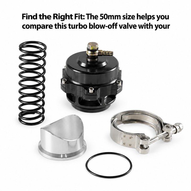 Universal 50mm Turbo Blow-Off Valve for Turbocharged Engines – V-Band