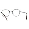 Classic 90s Metal Rim Round Clear Lens Eye Glasses Frame