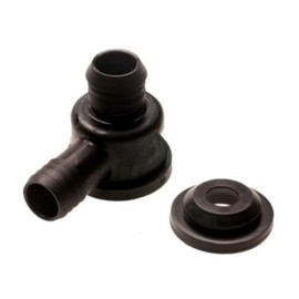 KarParts360 For Isuzu i-350/i-280 2006 Power Brake Booster Vacuum Check Valve Set Plastic 0.54 Inches Hose End Outside Diameter | 1 Outlet | 90 Degree Fitting Outlet Angle | w/Grommet | 18022219