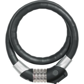 ABUS Steel-O-Flex Raydo Pro 1460/85 KF cable lock - Bike lock set with KF bracket for the saddle clamp bolt of the bike - 20 mm security level 6 - Black