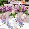Paper Placemats Disposable 50 Pack Hydrangea Placemats 13.4 Inch Hydrangea