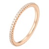 mellowact 14KGP Full Eternity Ring, Hypoallergenic, 14K Gold Plated, Rose