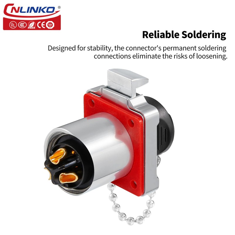 CNLINKO BD-24 3-Pin Industrial Waterproof Plug, IP68 Bullet Plug, Carbide