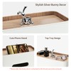GORESE Cosmetic Tissue Box with Tray, Leather Tissue Box, Paper