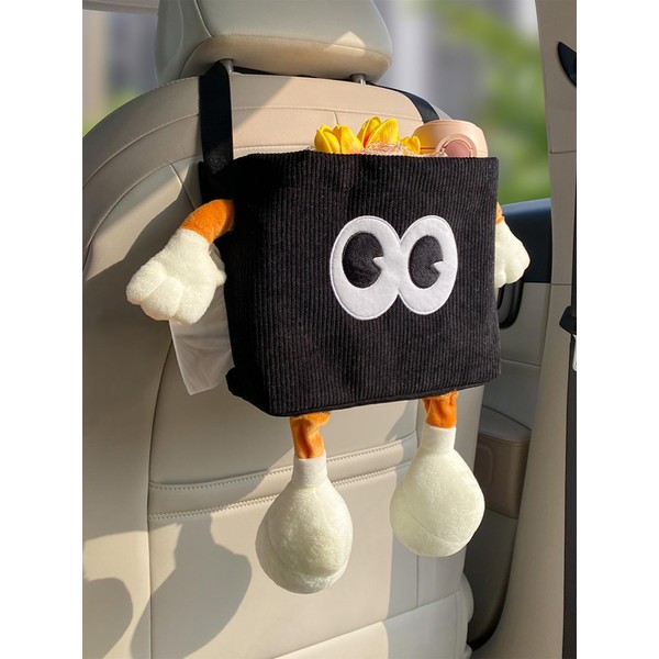 VimoDemo Car Multifunctional Trash Can with Tissue Holder Seat Back