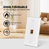 NataLink Ethernet Keystone Wall Plate 1-Port, RJ45 Wall Plate Single