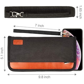 MOIRENTO Travel Wallet, Family Passport Holder, Documents Organiser RFID Blocking Holiday Organisers Passport Cover Travel Accessories Black Gifts Large Ticket Men UK Women