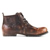 OSSTONE Moto Boots for Men Fashion lace-up Leather Chukka Boots