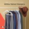 White Velvet Hangers 10 Pack – 360° Swivel Hook, Non-Slip