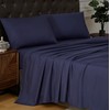 Linen Closet Luxury Brushed Microfiber 4-Piece Sheet Set, Queen, Navy