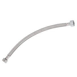 QUARKZMAN 12 Inch Long Faucet Inlet Hose, G3/8 Female Compression Thread x G1/2 Female Connector Straight Thread, 304 Stainless Steel Water Inlet Hose