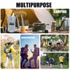 Weesdsio 5-Pack 1L Hiking Collapsible Water Bottles with Mountaineering Buckle