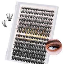 B & Q Cluster Lashes Individual 40D-D-Mix 10-18 Natural Clusters w/ Bottom Lashes