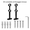 GIRASOLE HOME® 2 x Adjustable Double Curtain Pole Brackets for