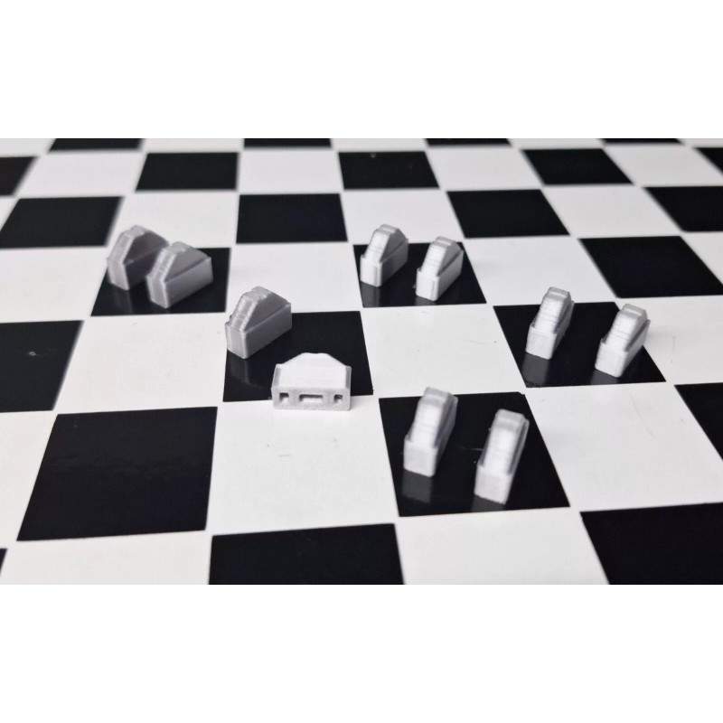 RRC 3D Printed - 10 Silver EQ Buttons for Lasonic