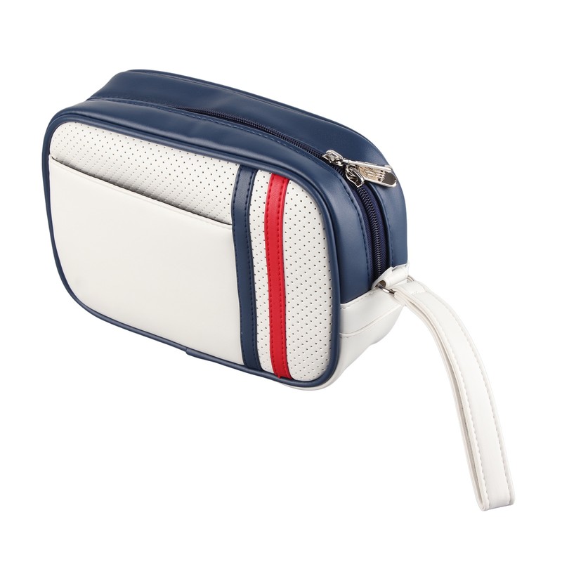 PU Leather Golf Ball Pouch Bag Tee Holder Handbag Storage