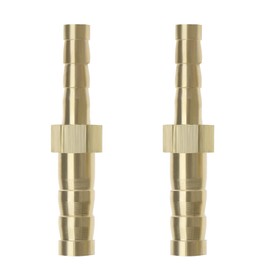 eMagTech 2 Pieces Brass Barbed Reducer 6mm to 4mm Hose Fitting Adapter Pipe Splicer Connector Converter for Air Line Water Line Fuel Line Oil Pipe