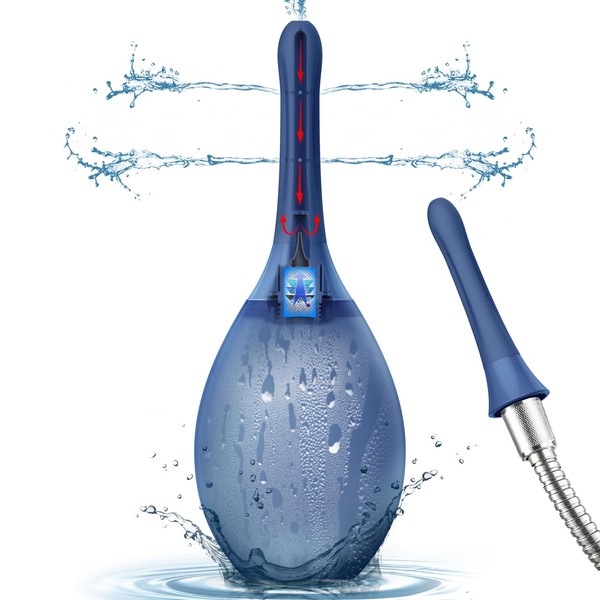Shower Enema Intestinal Cleansing Woman Mr - Shower 245 ml Irrigator Intestinal Rinse Anti-Return and Filter Enema Can Be Connected to a Shower Hose Enema Set Dark Blue Waterproof