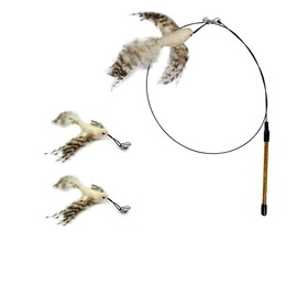 Cat Toy, Cat Toy, Cat Toy, Squishy Cats, Fishing Rod (1 Piece) & Wings (2 Feathers, Birds), Dangling Pet Goods, Cat Supplies
