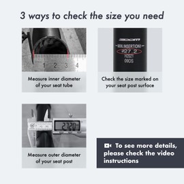 DJC Bike Suspension Seatpost Shock Absorber Damper Rubber Seat Post 25.4 27.2 28.6 30.4 30.9 31.6 mm Lightweight Aluminum(30mm Black)