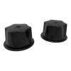 Regadera De Pared Acero Inoxidable Negra Mate 20cm Cuadrada Con