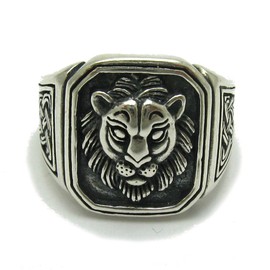 Sterling silver men ring Lion solid 925 R001704 Empress