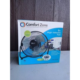 comfort zone CZHV9B Comfort Zone 9" High Velocity Fan 3 SP 360° Tilt Powerfull Metal Assemble