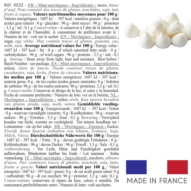 Mini White Meringues - 35 g