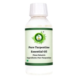 R V Essential Pure Turpentine Essential Oil 200 ml (6.76 ounces) - Pinus Palustris (100% Pure and Natural Steam Distillated) Pure Turpentine Essential Oil