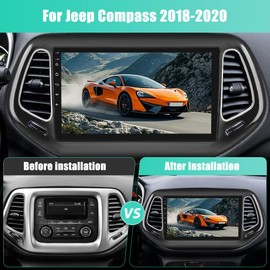 2+32G Android 13 Car Stereo Radio for Jeep Compass 2018-2020 10.1 Inch Touchscreen Wireless CarPlay Android Auto